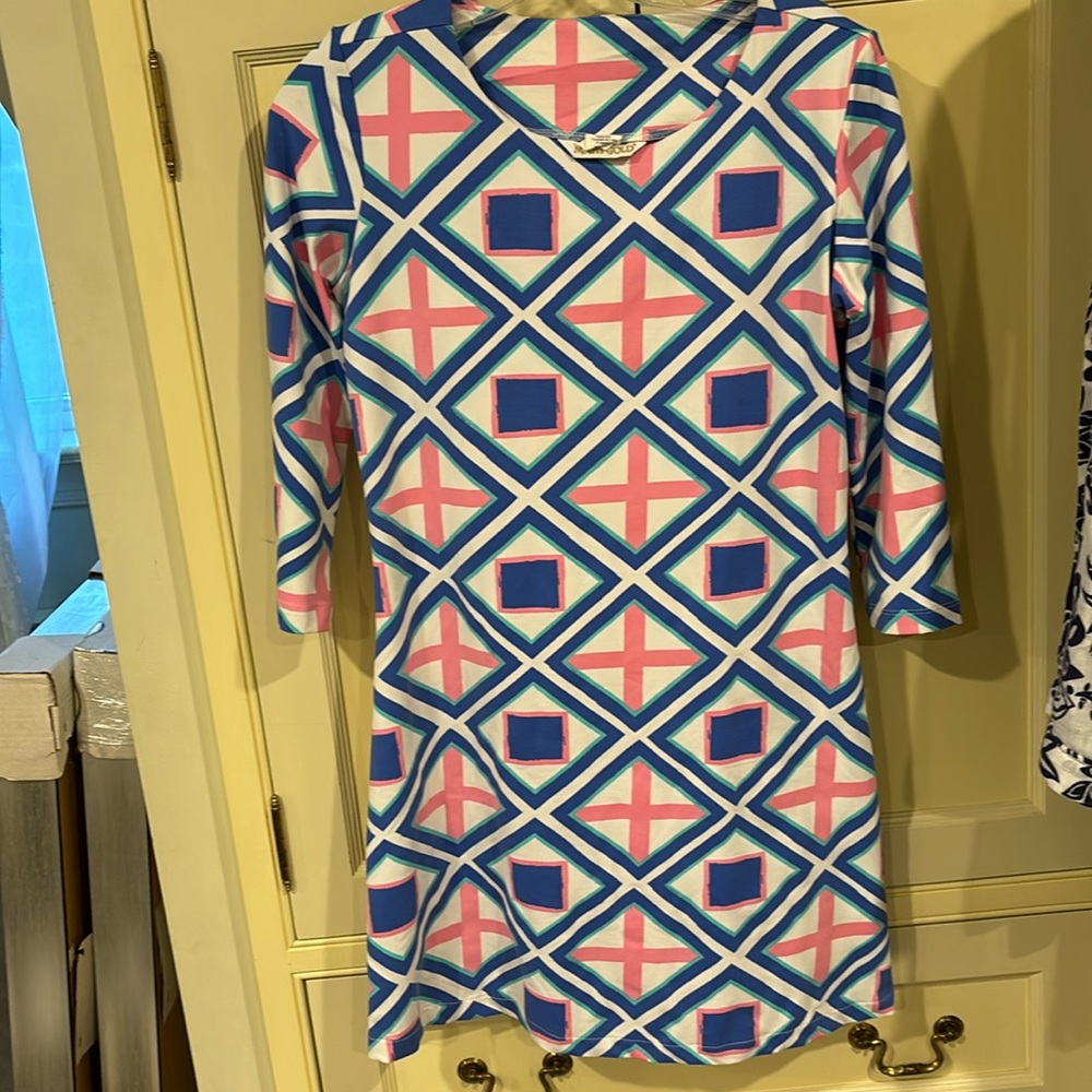 Mahi Gold quarter length sleeve Dress.